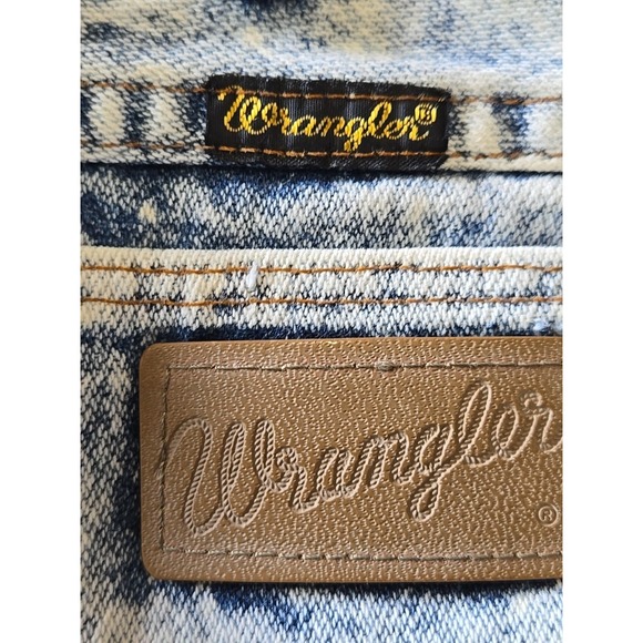 Vintage 80s 90s Wrangler Jeans Women's Size 16 Tapered Acid Wash Western  Denim - Picture 6 of 16